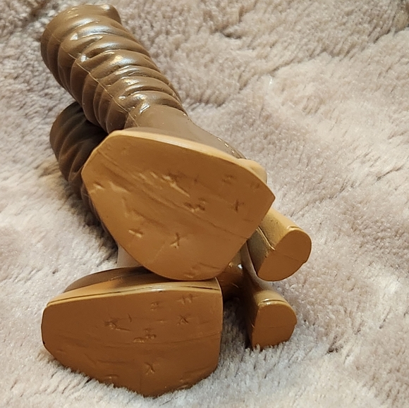 2003 Mattel My Scene Madison Back To School Brown & Tan Replacement Shoes Boots - Picture 5 of 6